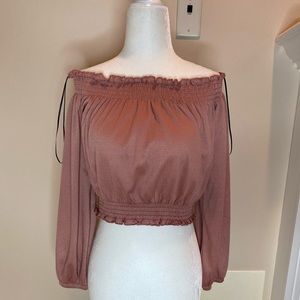 NWT H&M Pink Off-The-Shoulder Top